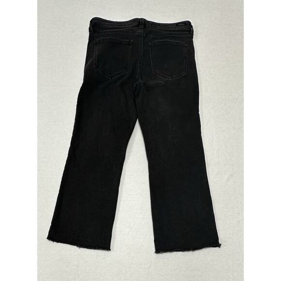 Liverpool Los Angeles Jeans Womens 10 Black The Crop Flare Stretch Dark Denim - Picture 11 of 12